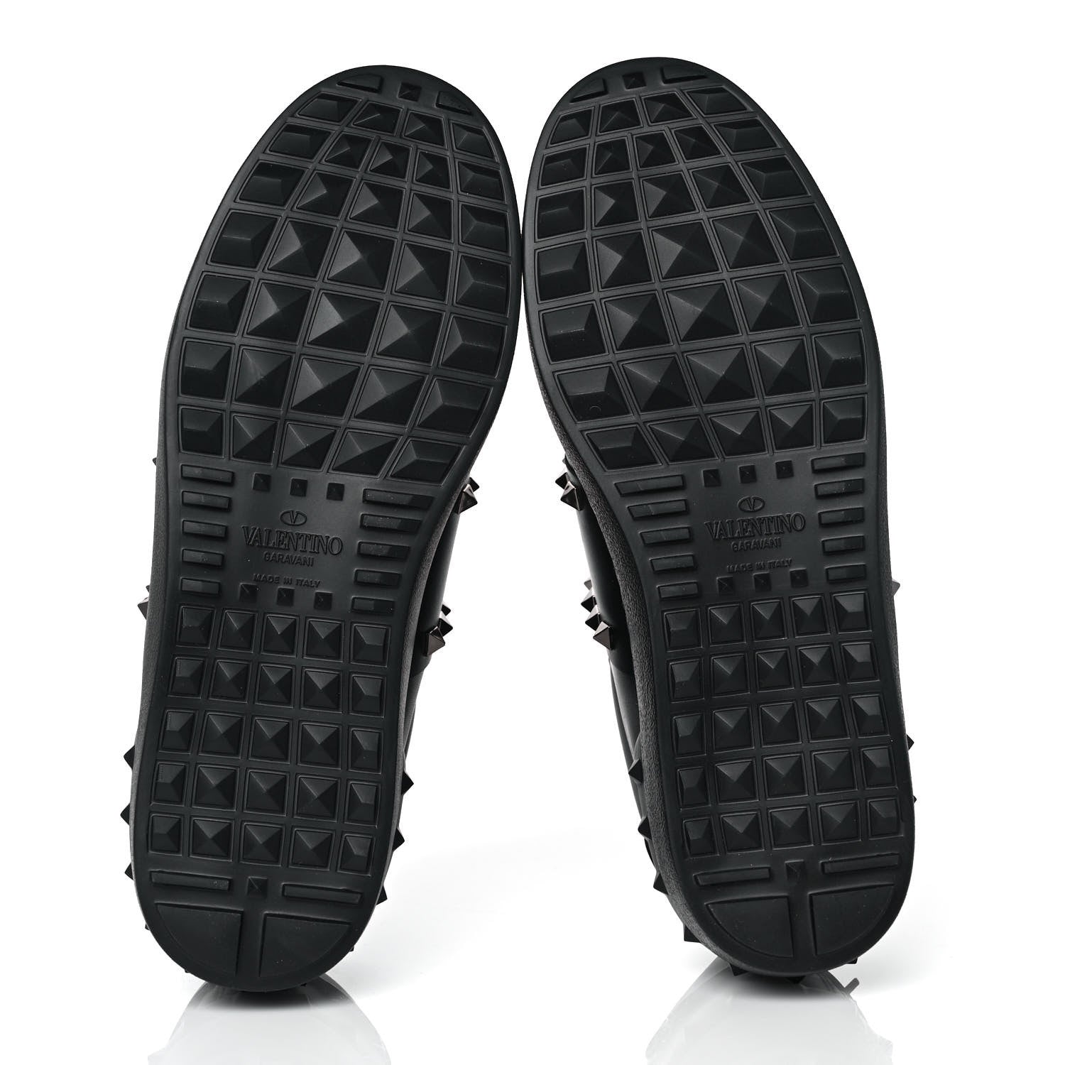 Valentino Garavani Calfskin Mens Rockstud Untitled Open Sneakers 40.5 Black 6 of 9