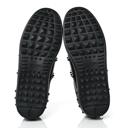 Valentino Garavani Calfskin Mens Rockstud Untitled Open Sneakers 40.5 Black 6 of 9