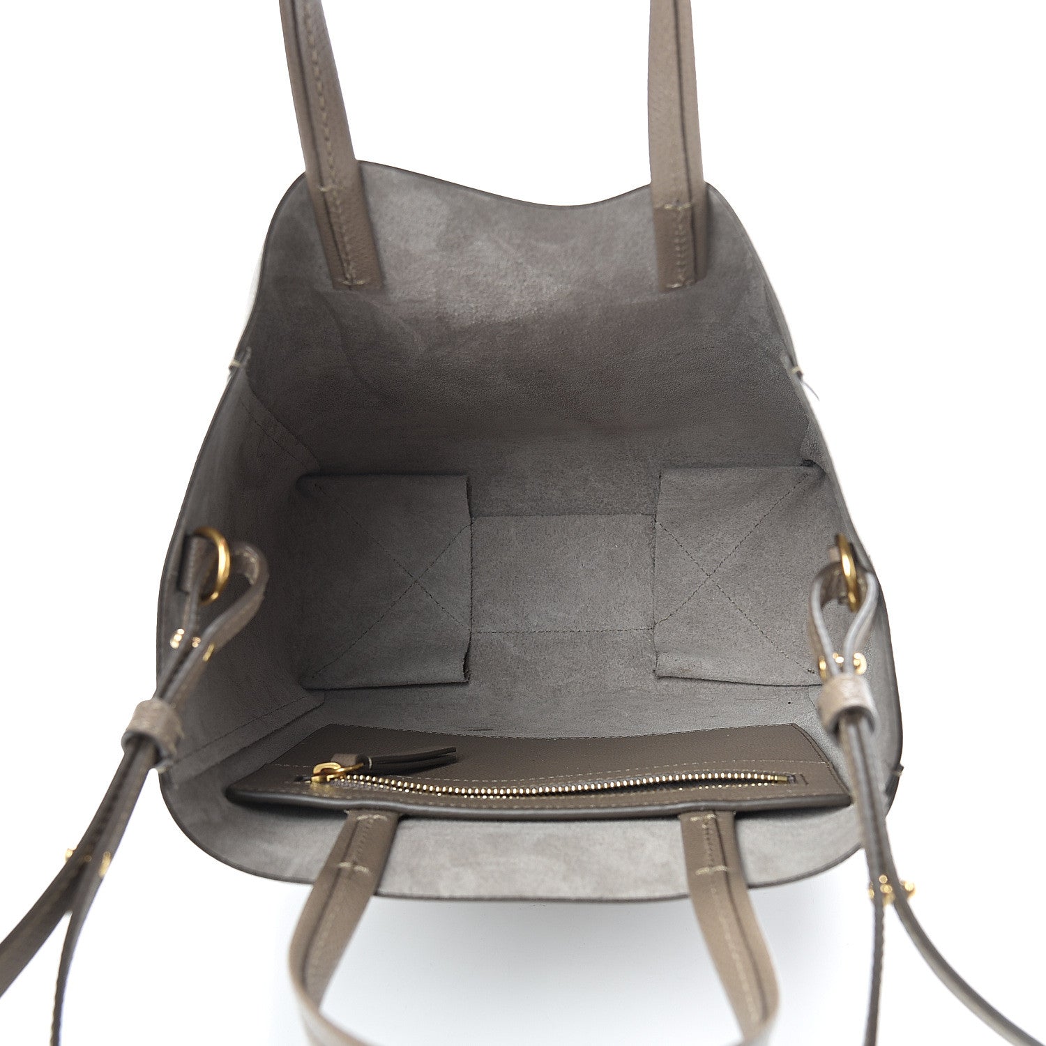 Celine Grained Calfskin Small Vertical Cabas Beige 4 of 9