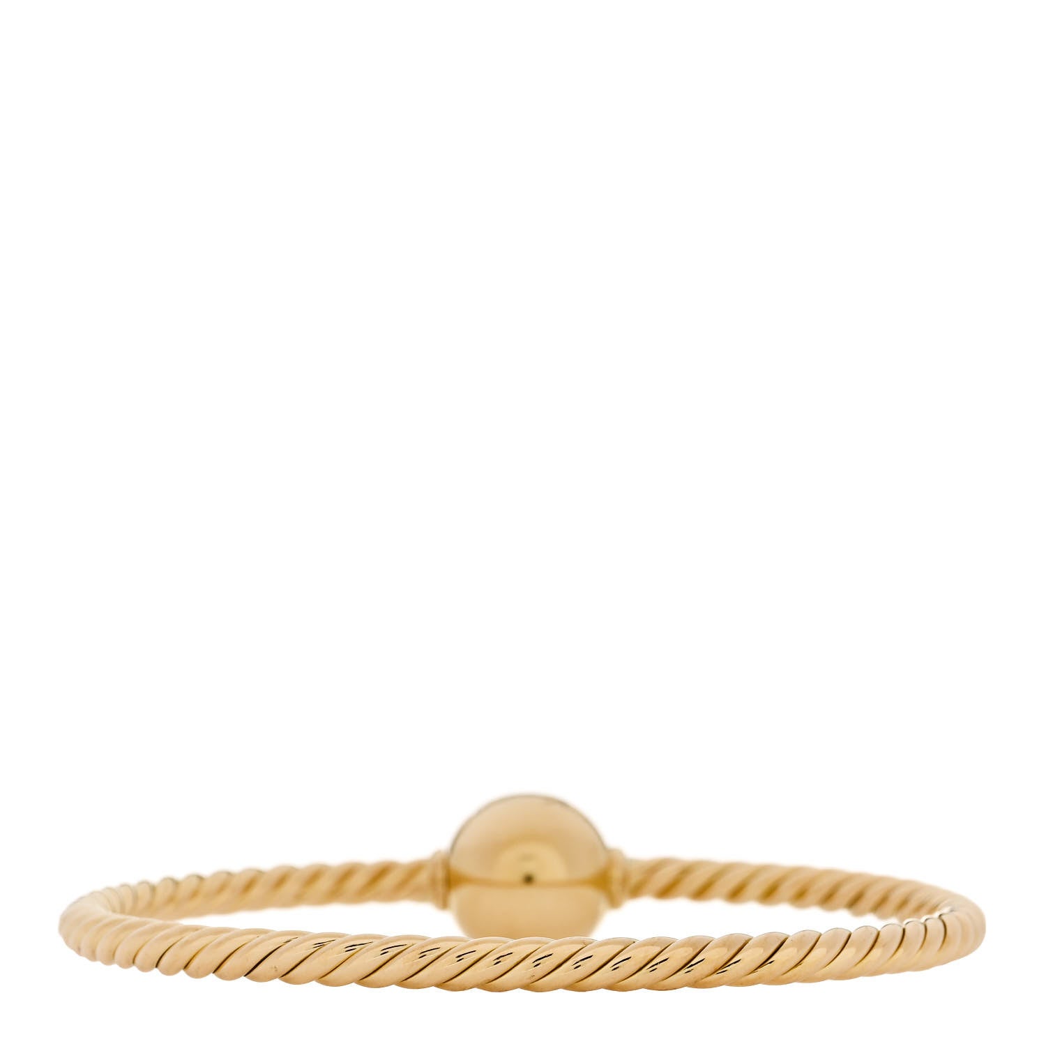 David Yurman 18K Yellow Gold Diamond 14mm Solari Station Bracelet 2 of 4