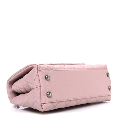 Chanel Caviar Quilted Mini Coco Handle Flap Pink 4 of 10