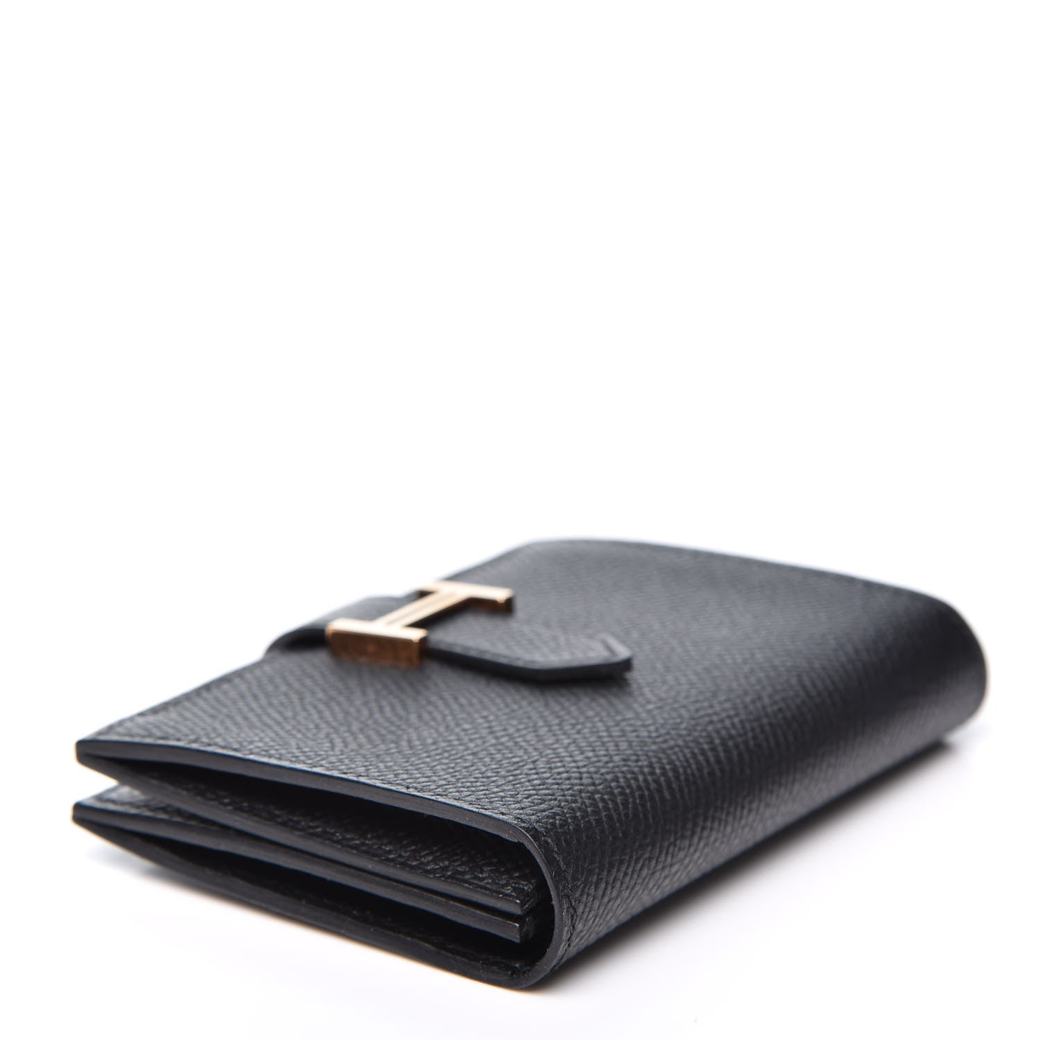 Hermes Epsom Bearn Card Holder Wallet Black 3 of 8