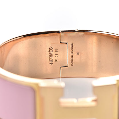 Hermes Enamel Wide Clic Clac H Bracelet PM Rose Nacarat 4 of 7