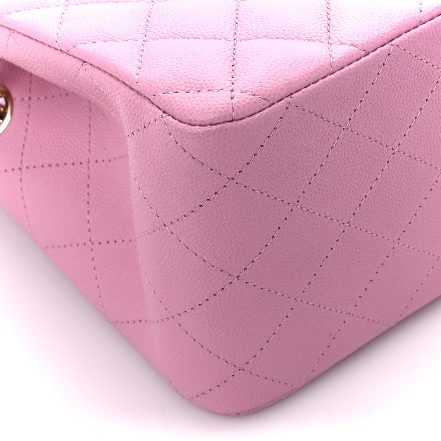 Caviar Quilted Mini Bucket Bag Pink