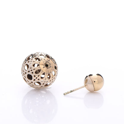 Christian Dior Cannage Mise En Dior Tribal Earrings Gold 3 of 4