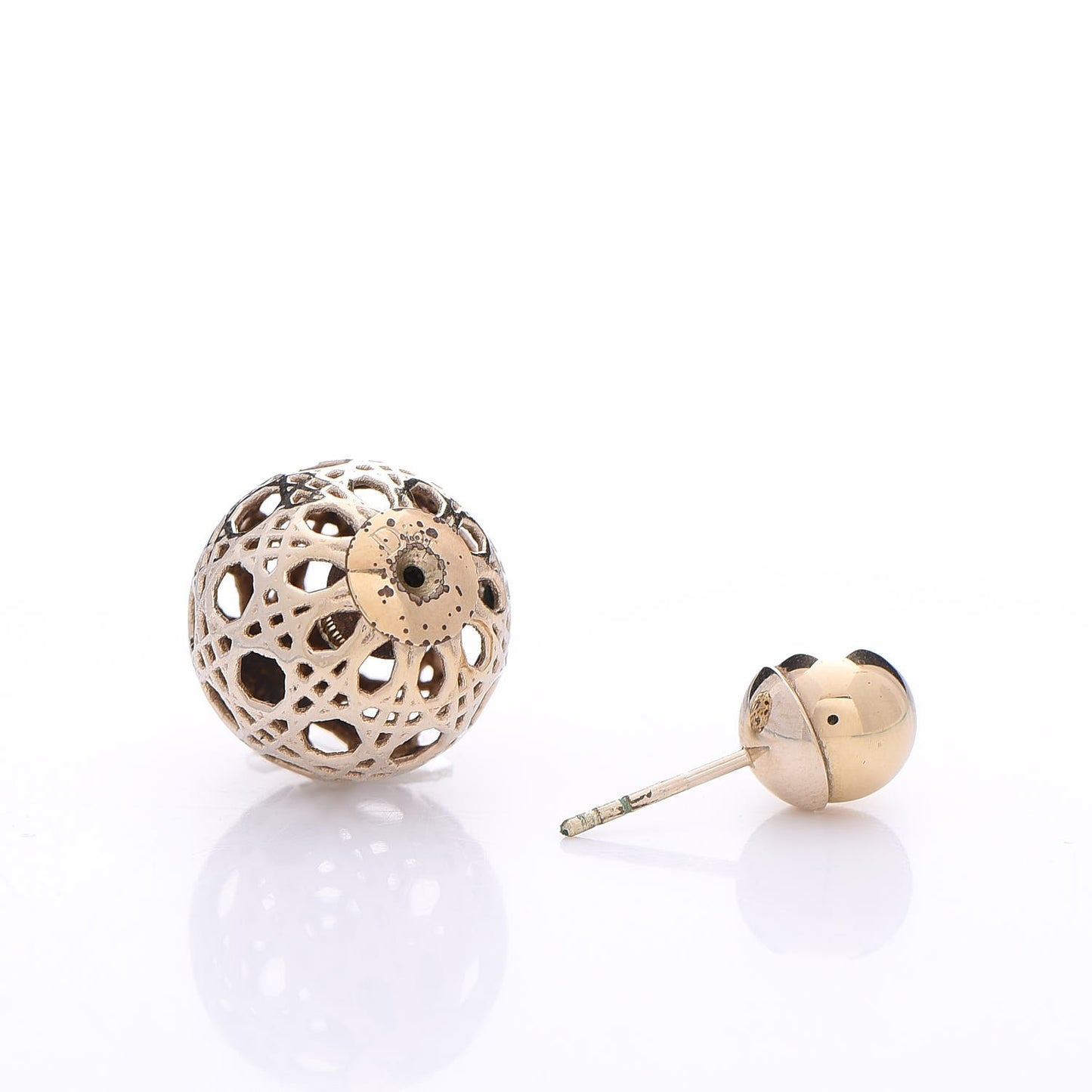 Cannage Mise En Dior Tribal Earrings Gold