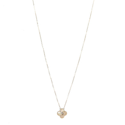 Van Cleef & Arpels 18K Yellow Gold Diamond Yellow Mother of Pearl Vintage Alhambra Pendant Necklace 1 of 8