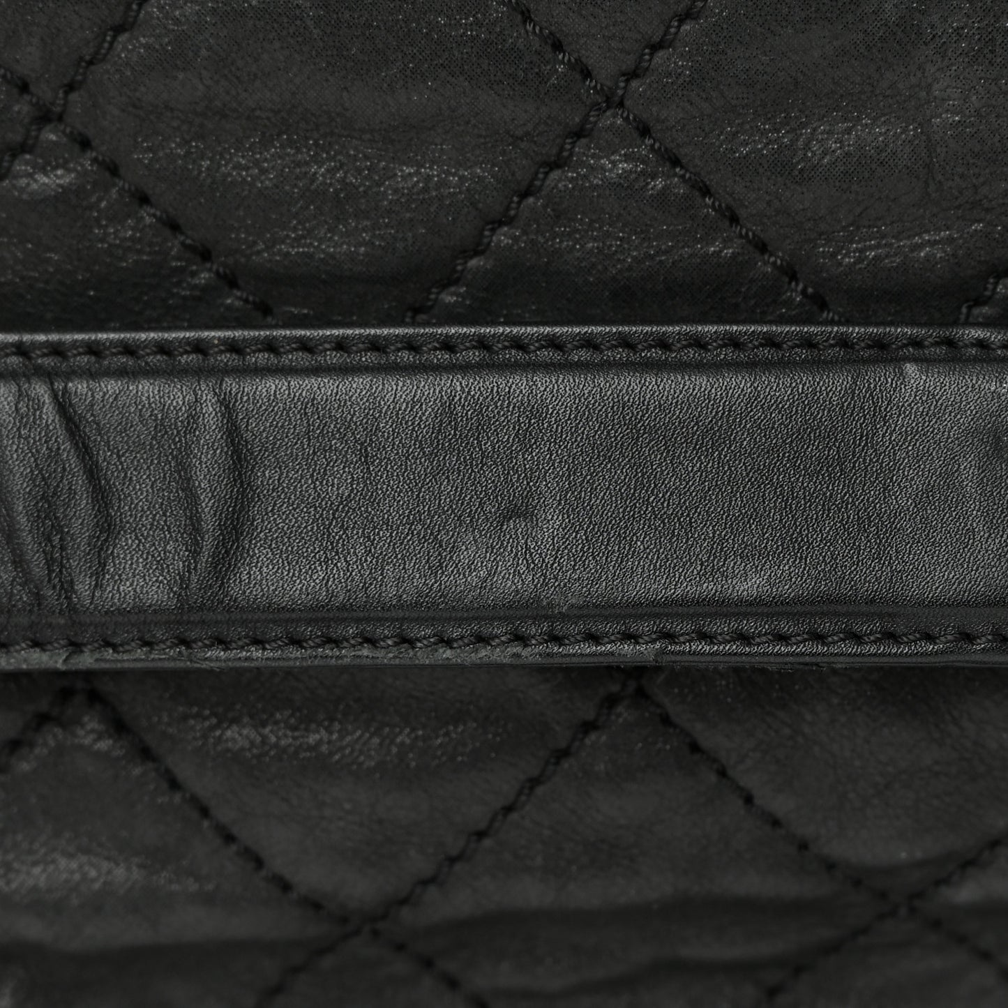 Iridescent Calfskin Quilted In The Mix Shopping Tote Black