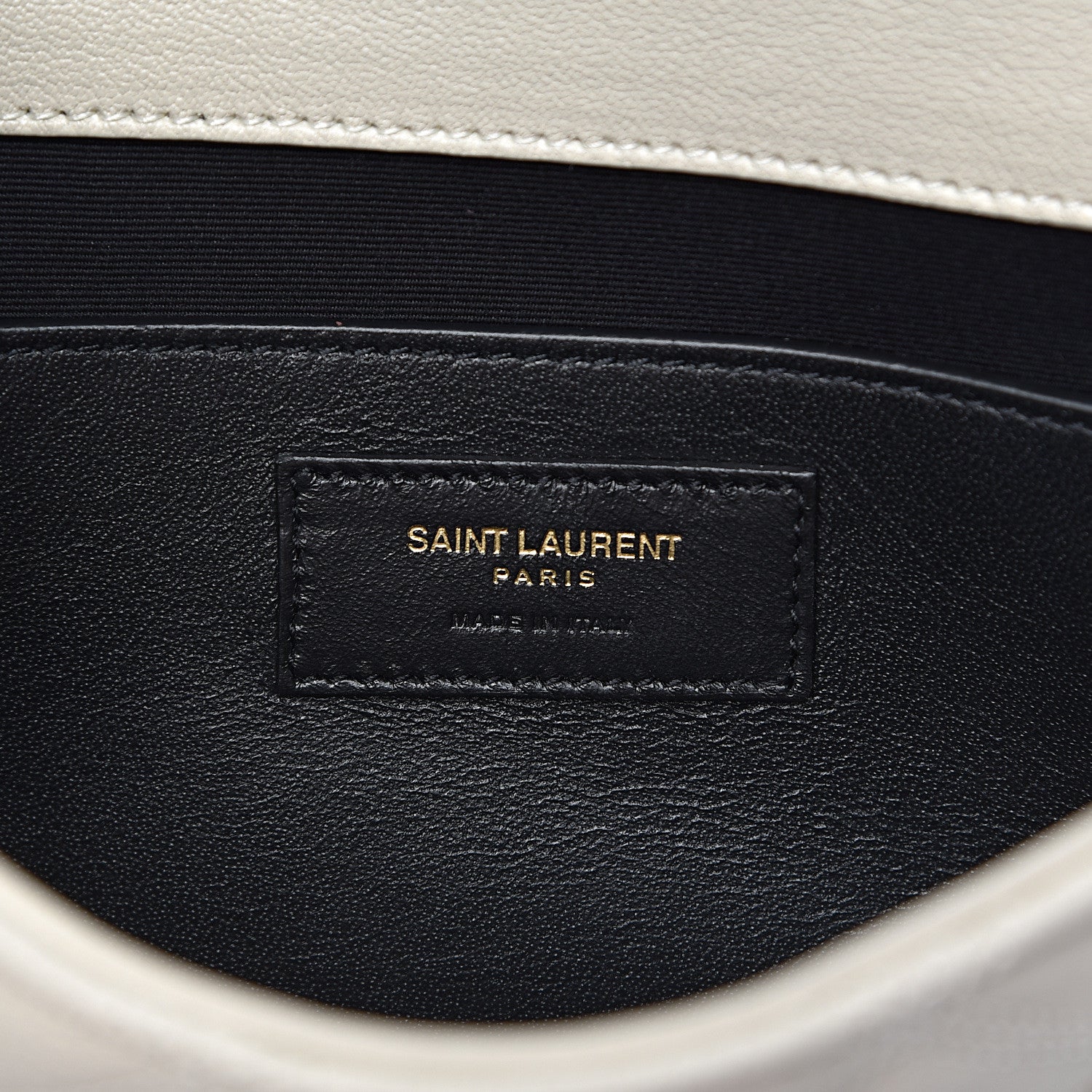 Saint Laurent Lambskin Quilted Small Becky Chain Bag Blanc Vintage 7 of 10