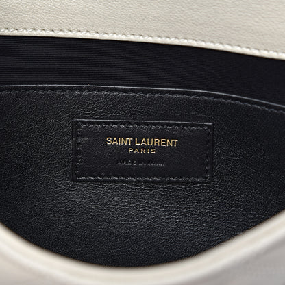 Saint Laurent Lambskin Quilted Small Becky Chain Bag Blanc Vintage 7 of 10