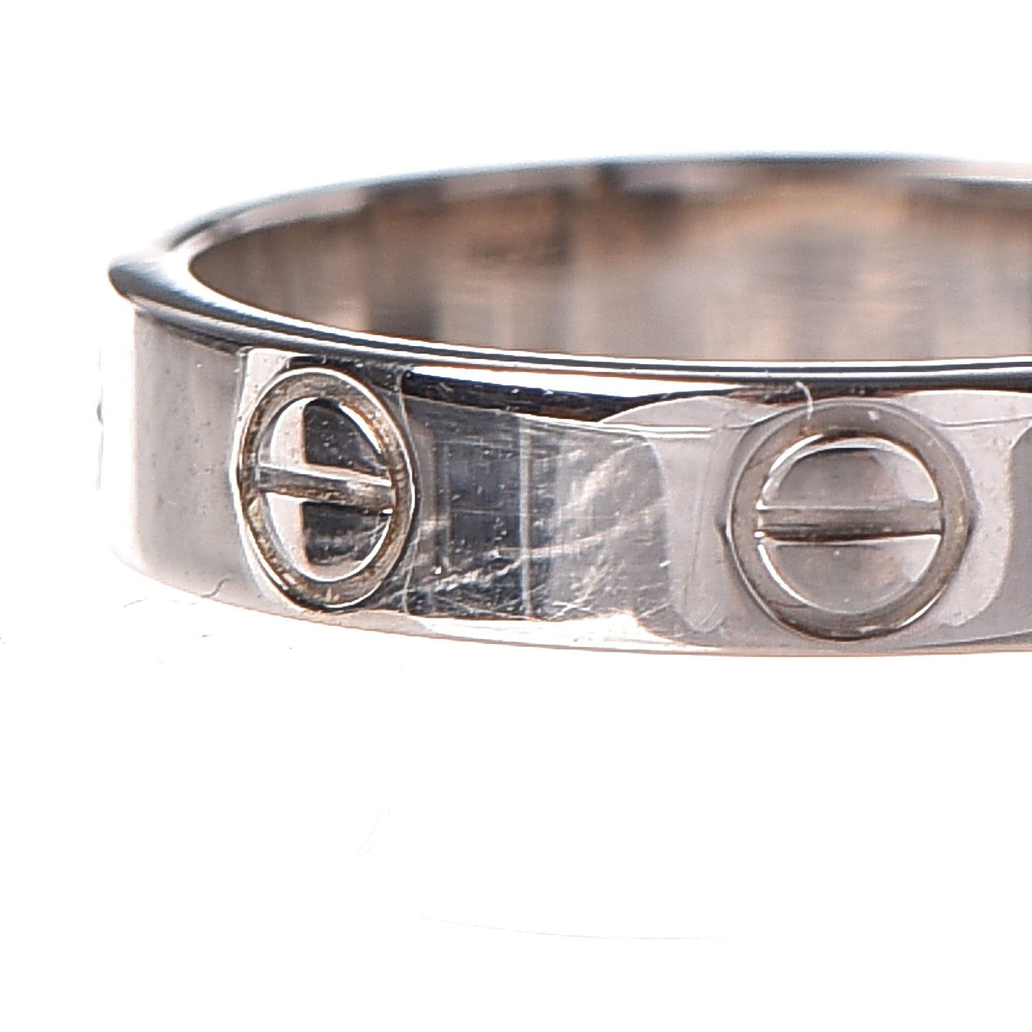 Cartier 18K White Gold 4mm LOVE Wedding Band Ring 49 4.75 4 of 7