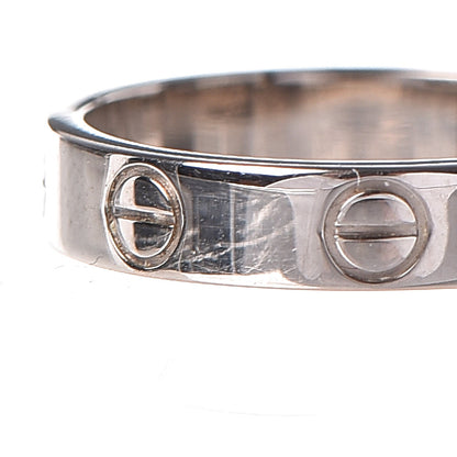 Cartier 18K White Gold 4mm LOVE Wedding Band Ring 49 4.75 4 of 7