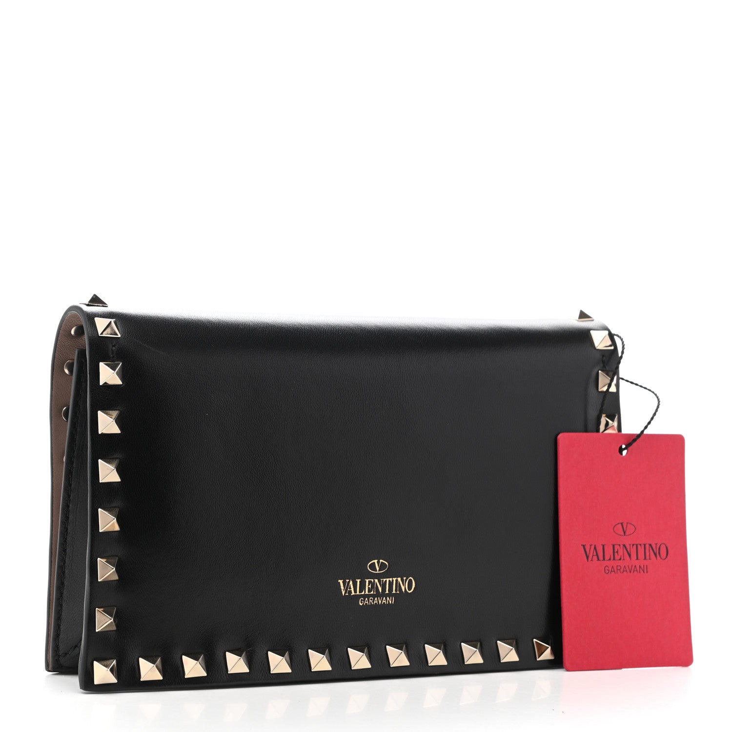 Valentino Garavani Nappa Small Rockstud Wristlet Clutch Black 3 of 7