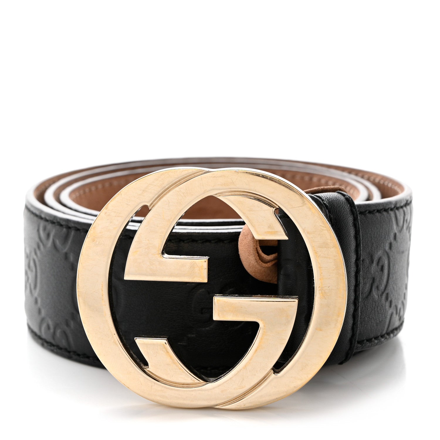 Gucci Guccissima Interlocking G 40mm Belt 80 32 Black 1 of 7