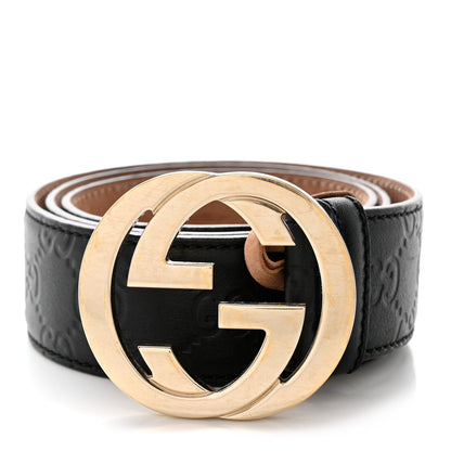 Gucci Guccissima Interlocking G 40mm Belt 80 32 Black 1 of 7
