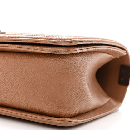 Chanel Caviar Quilted Medium Boy Flap Light Brown 10 of 11