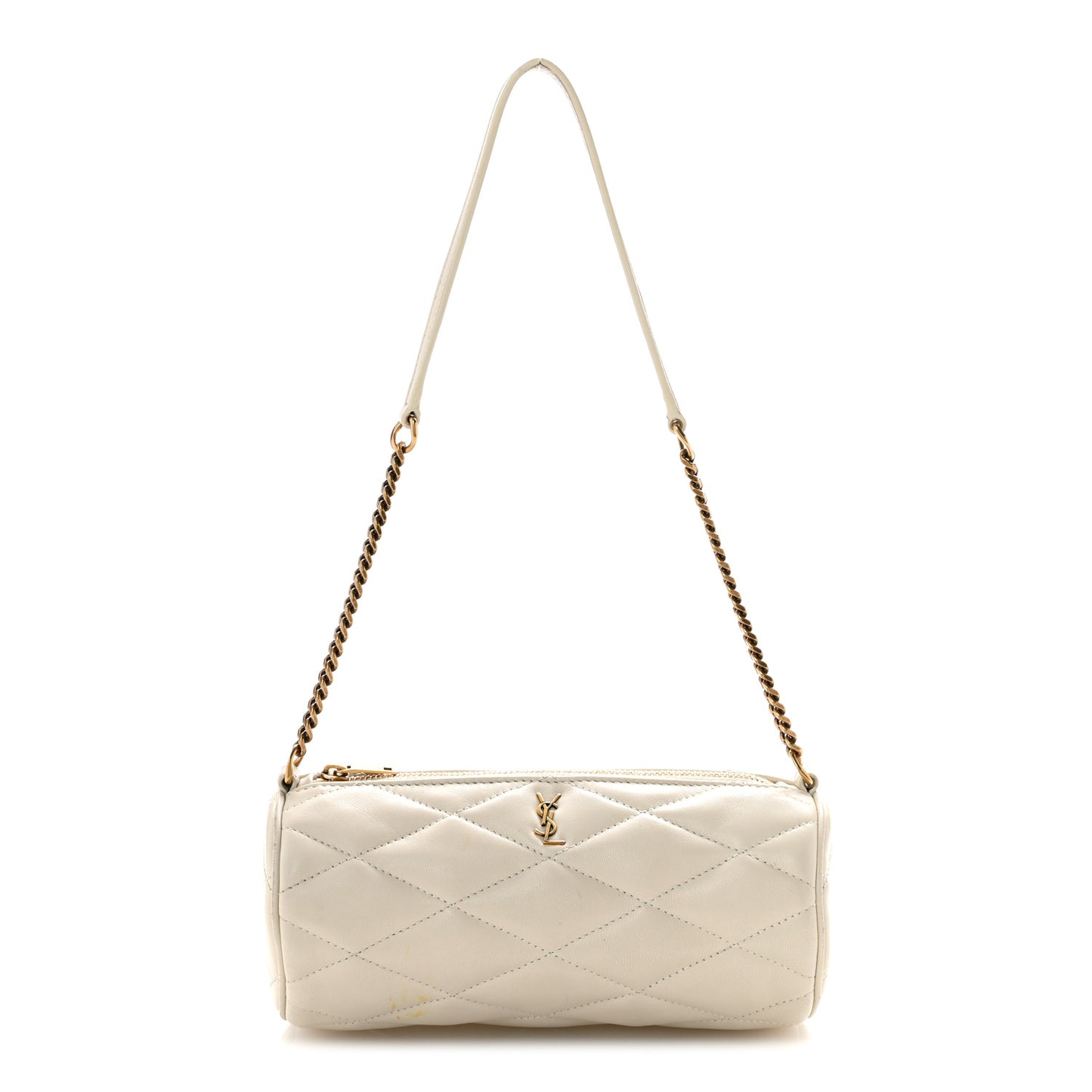 Lambskin Monogram Mini Sade Tube Bag Crema Soft