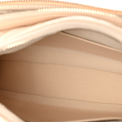 Chanel Shiny Crumpled Lambskin Quilted Small Preppy Pocket Clutch With Chain Beige 5 of 11