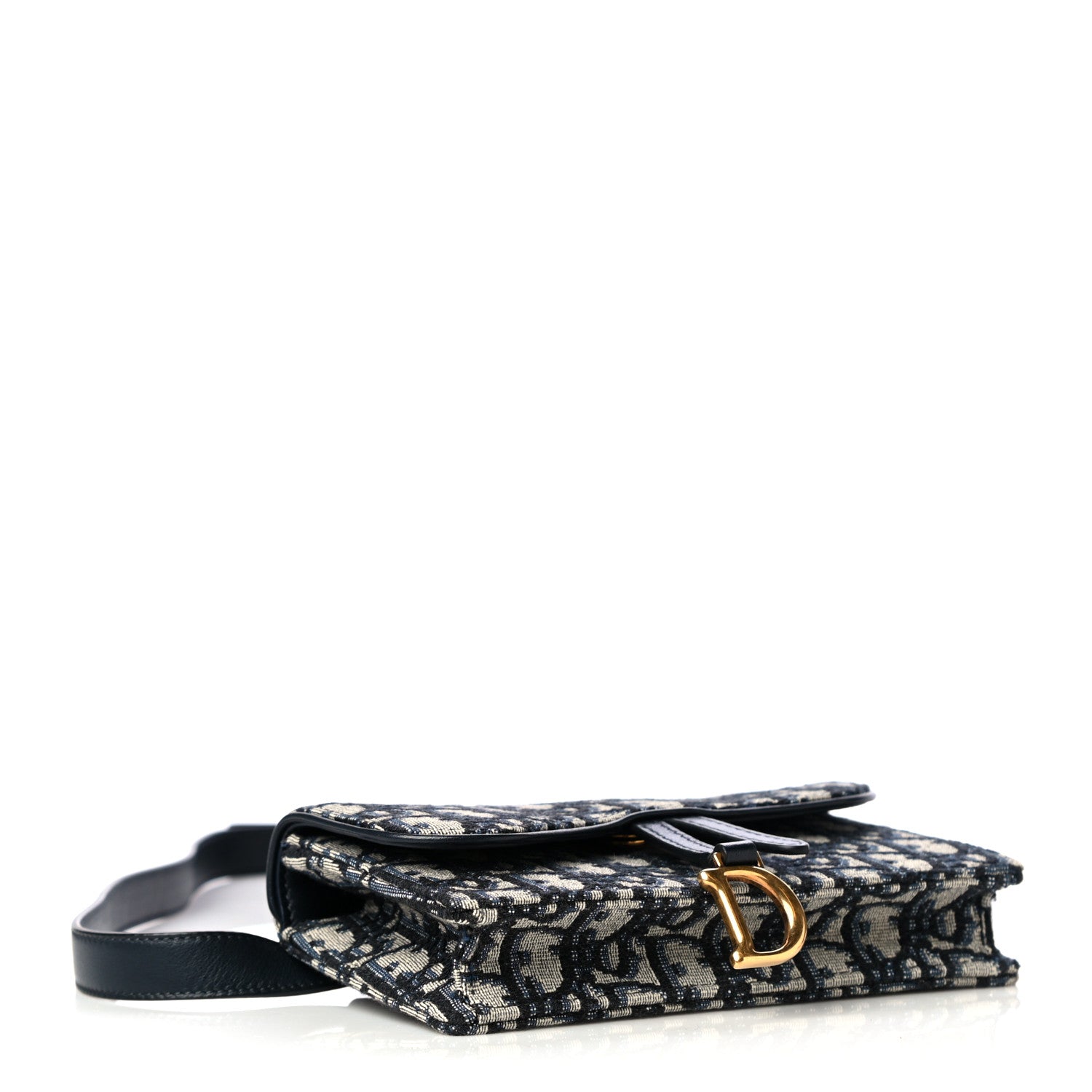 Christian Dior Oblique Saddle Belt Bag Blue 3 of 5