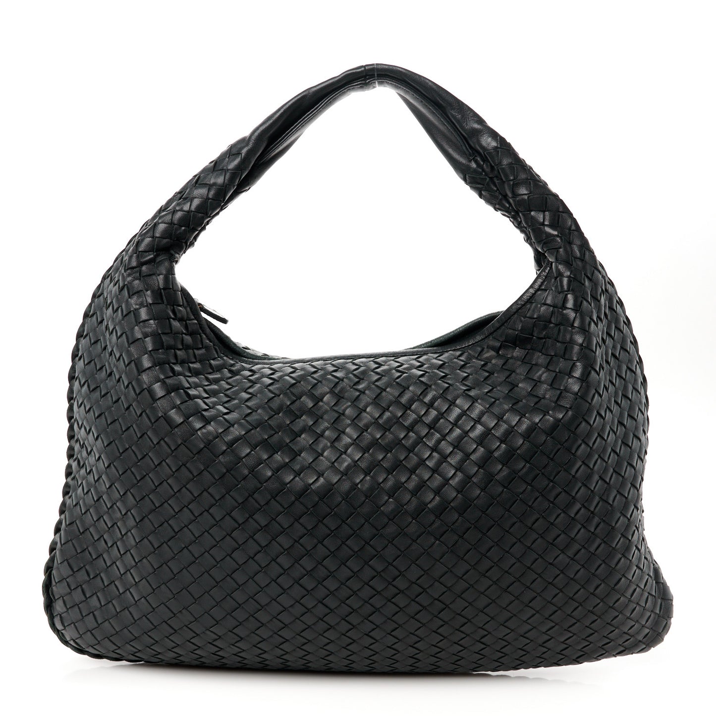 Nappa Intrecciato Large Veneta Hobo Black