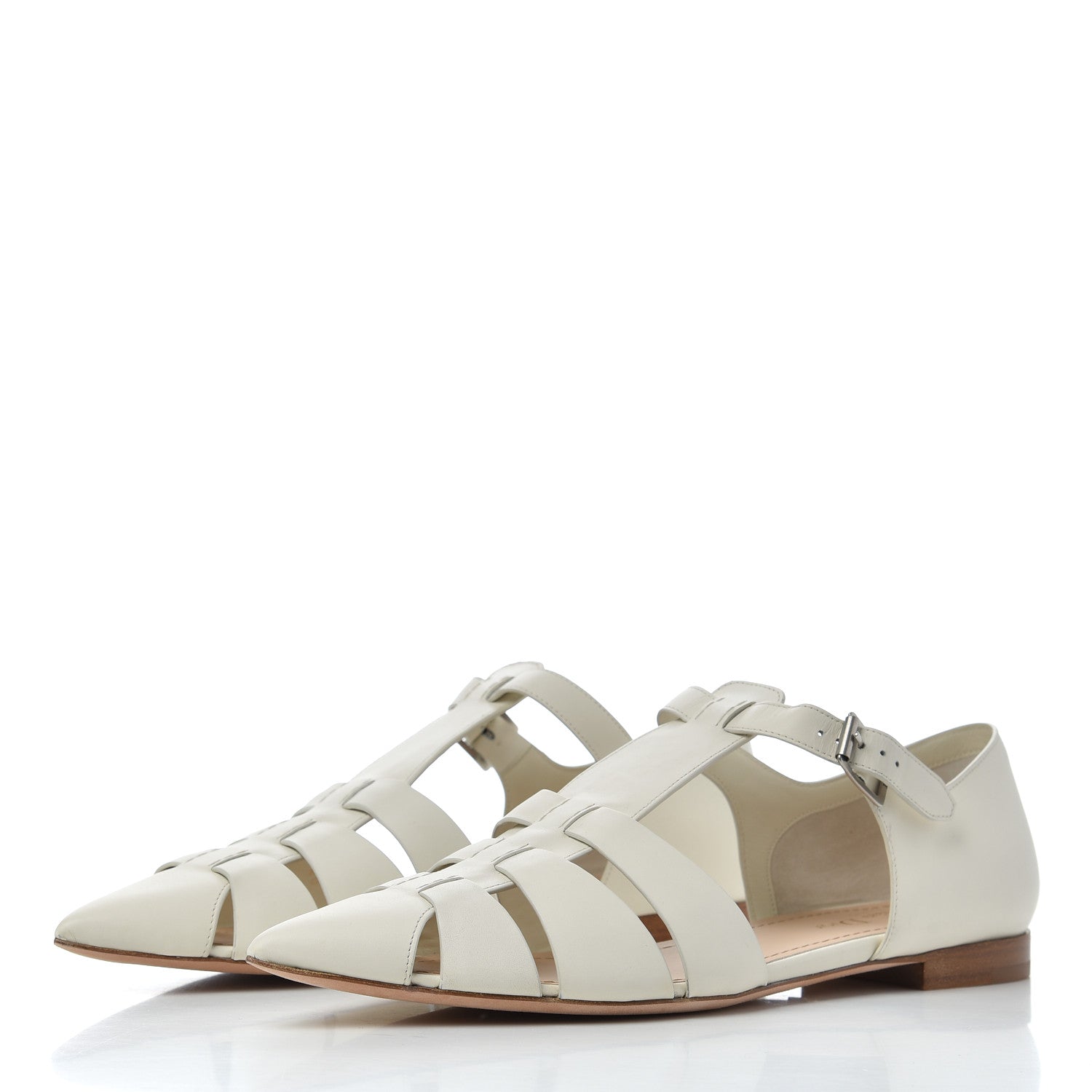 Christian Dior Calfskin Sauvage Ballerina Flat 40 Ivory 3 of 16