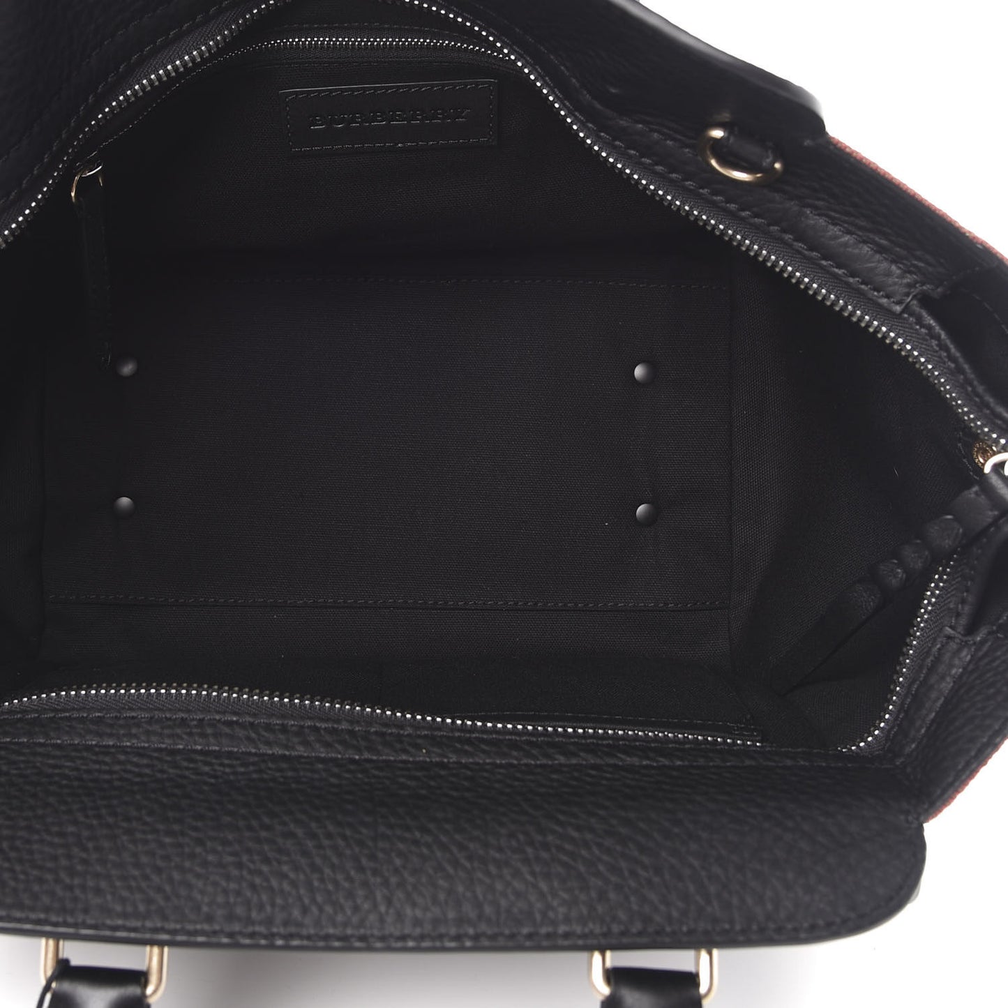 Canvas Mega Check Grained Calfskin Medium Harcourt Satchel Black