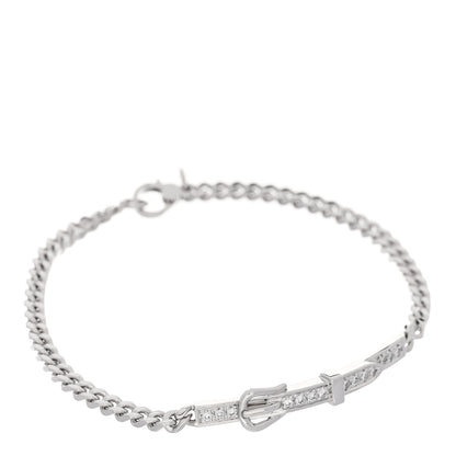 Hermes 18K White Gold Diamond Etriviere Bracelet 1 of 4