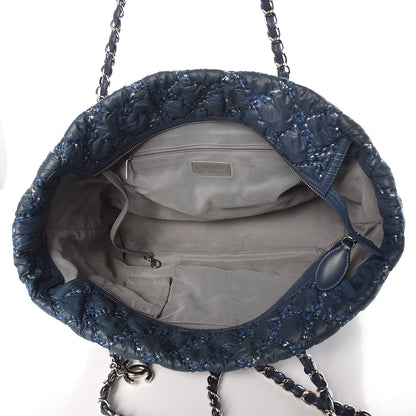 Chanel Nylon Quilted Tweed on Stitch Tote Blue 5 of 10