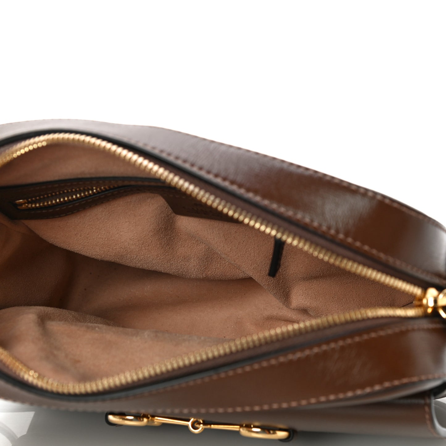 Azalea Calfskin Small Horsebit 1955 Shoulder Bag Brown Sugar