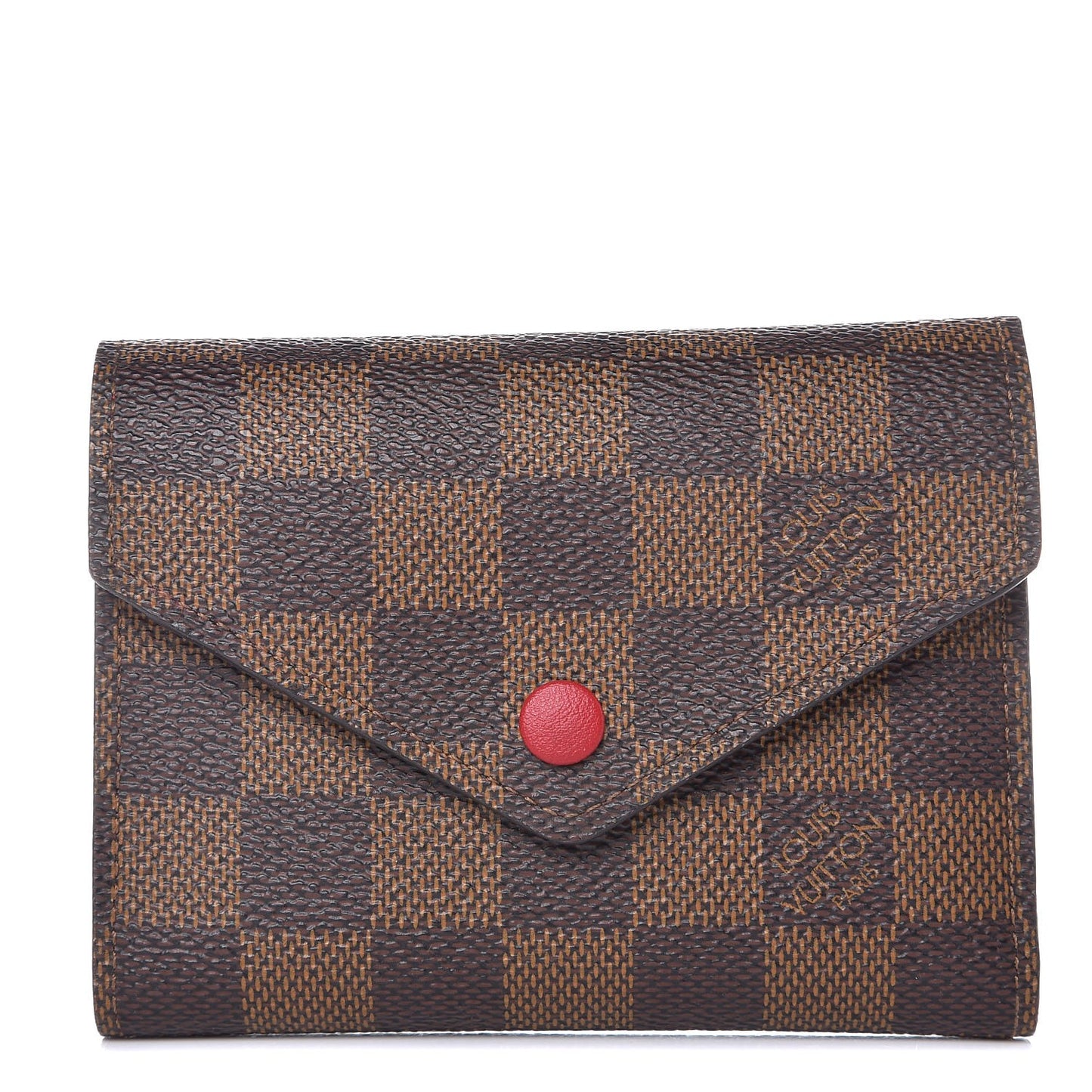 Damier Ebene Victorine Wallet Red