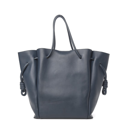 Loewe Calfskin Small Flamenco Knot Bag Indigo Tan 1 of 17