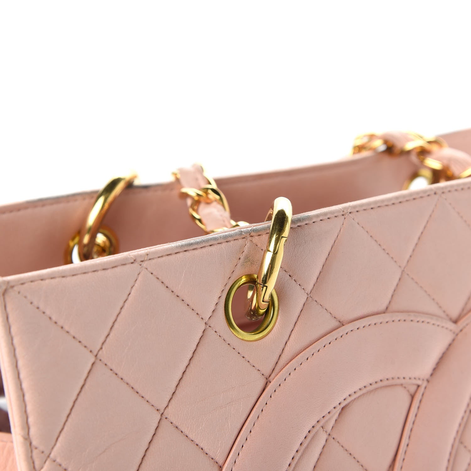 Chanel Lambskin Quilted Grand Shopping Tote GST Pink 12 of 18