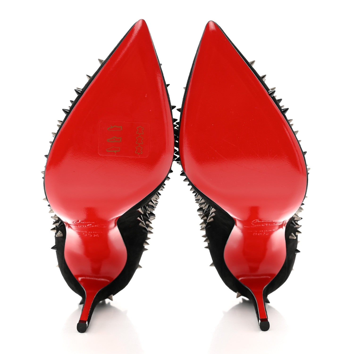 Christian Louboutin Veau Velours Studded Escarpic 100 Pumps 35.5 Black 5 of 8
