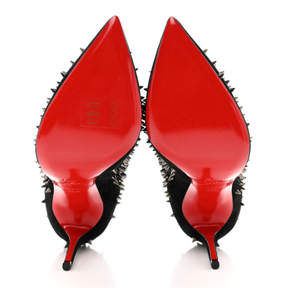 Christian Louboutin Veau Velours Studded Escarpic 100 Pumps 35.5 Black 5 of 8