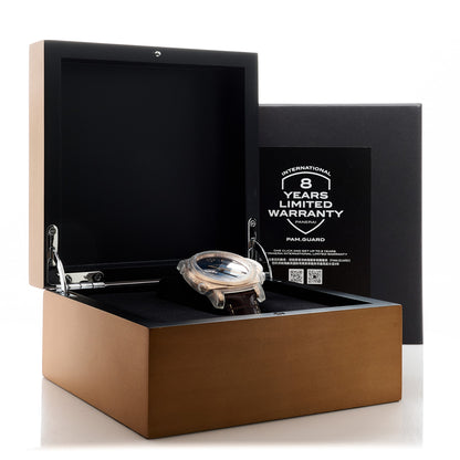 Panerai 18K Rose Gold Alligator 45mm Luminor Due Firenze Goldtech Automatic Watch Blue PAM01204 5 of 5