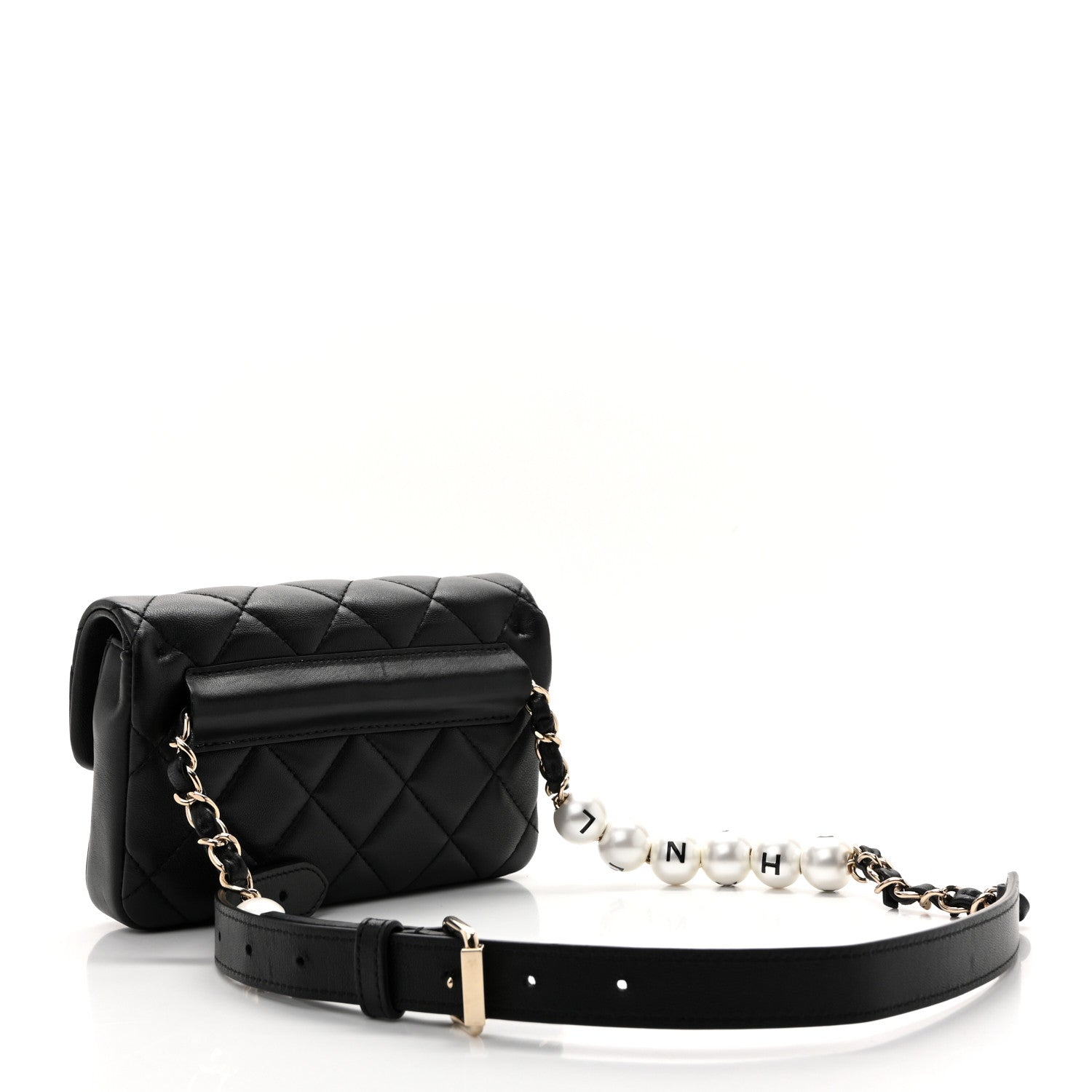 Chanel Lambskin Quilted Mini My Precious Waist Bag Black 3 of 11