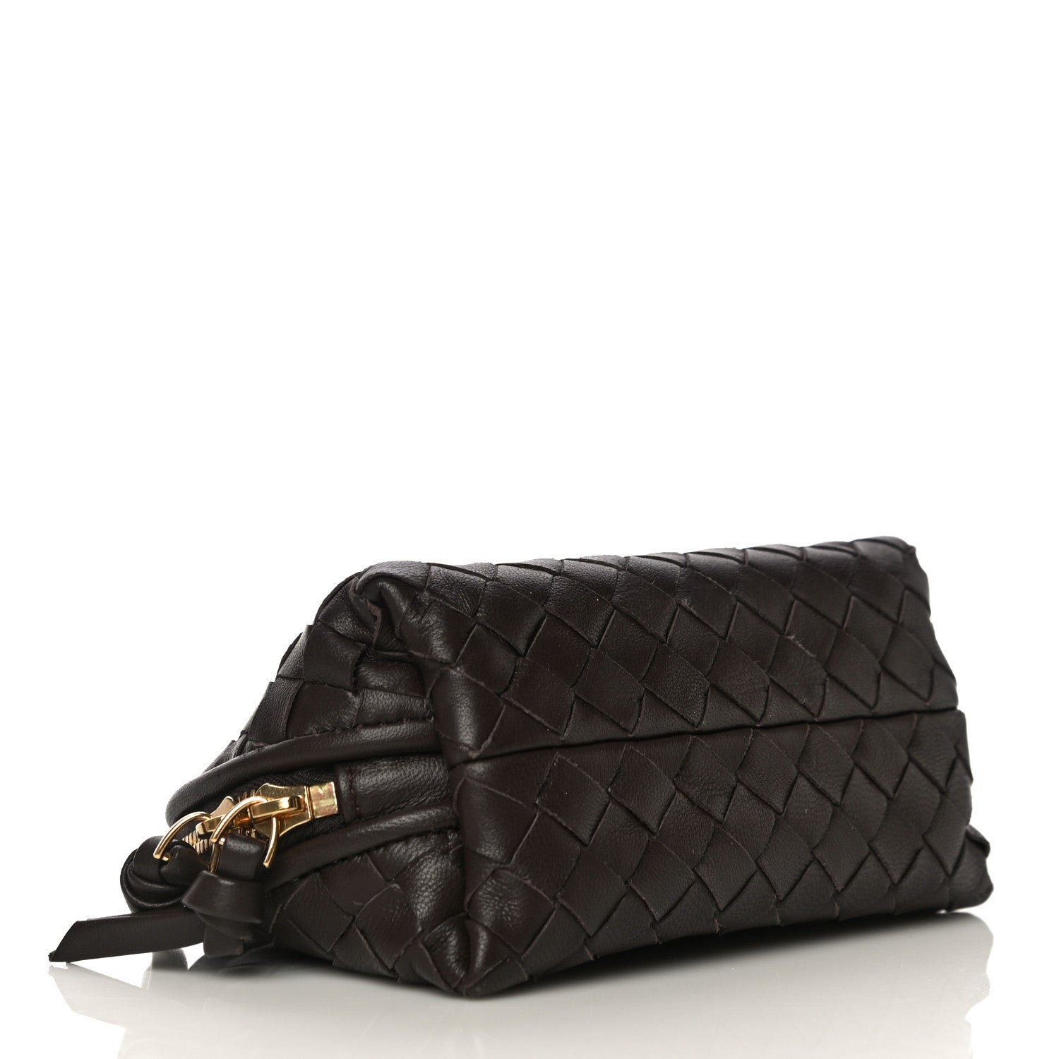 Bottega Veneta Nappa Intrecciato Cosmetic Case Brown 9 of 10