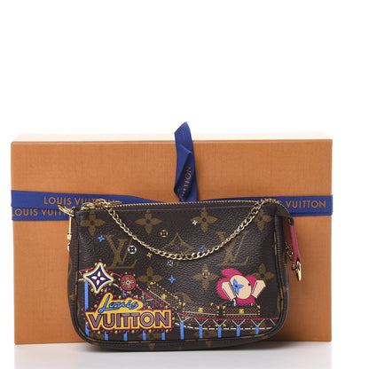 Louis Vuitton Monogram 2020 Christmas Animation Roller Coaster Mini Pochette Accessories Pivoine 7 of 7