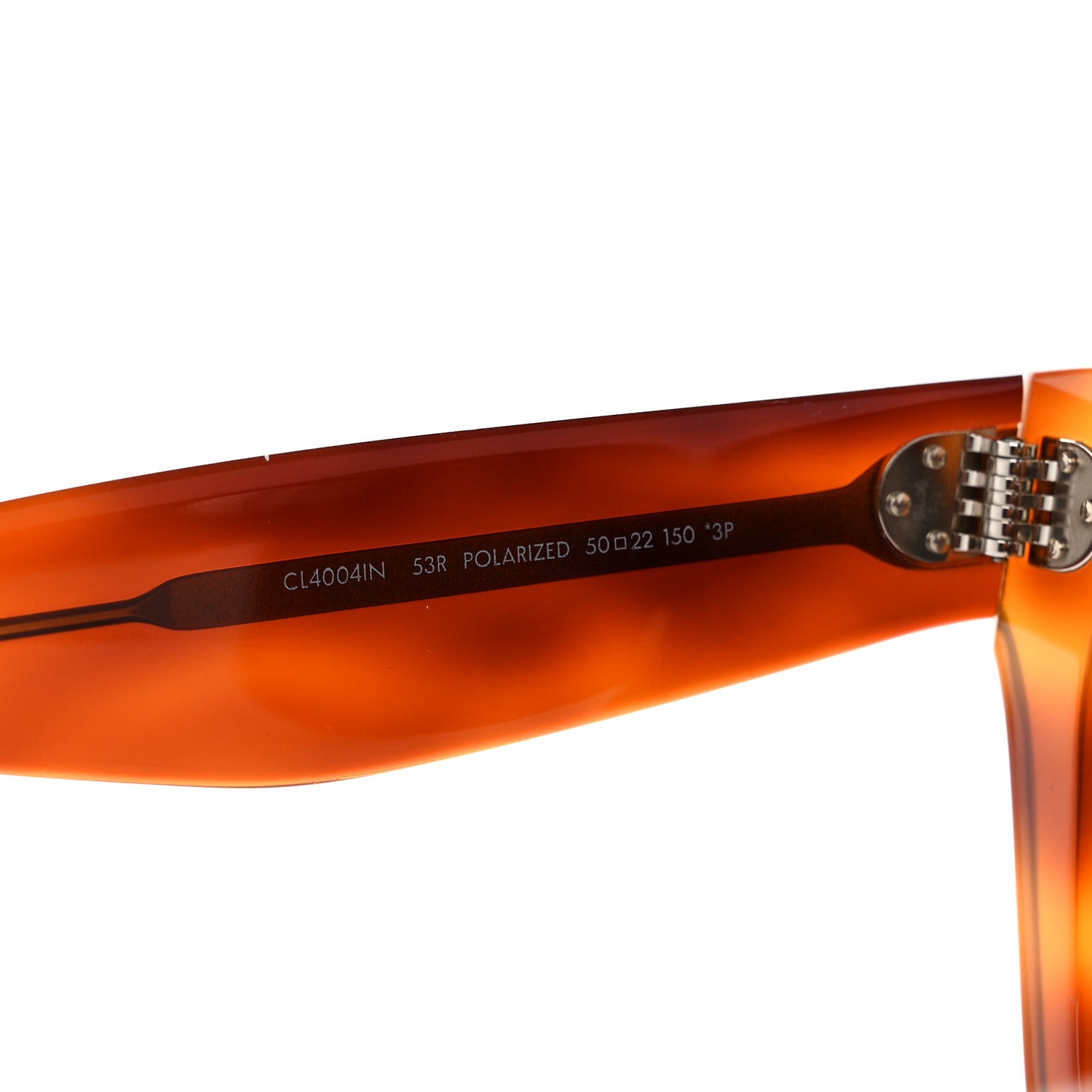 Celine Acetate Polarized Cat Eye Sunglasses CL4004IN Havana 6 of 6