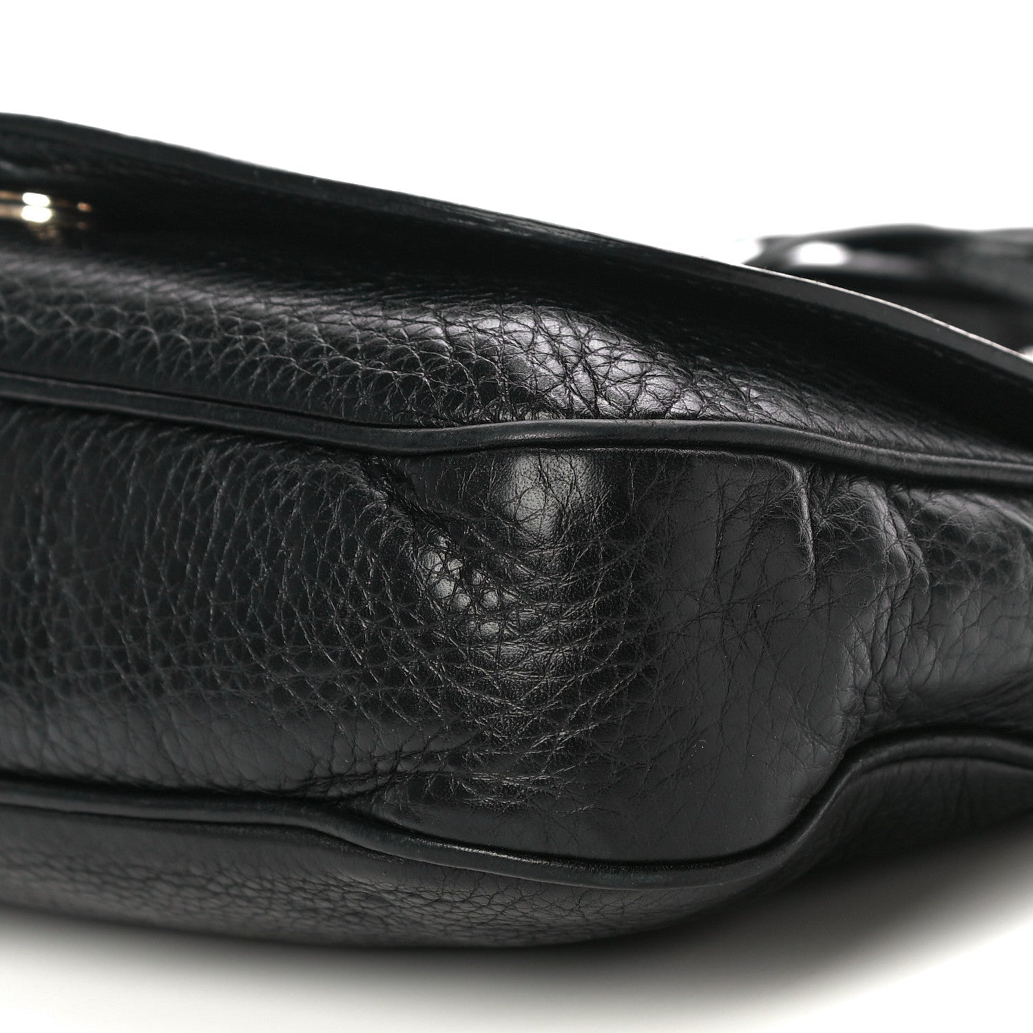 Gucci Pebbled Calfskin Medium Soho Flap Crossbody Black 10 of 20