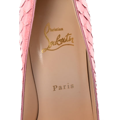 Christian Louboutin Snakeskin Fifi 100 Pumps 39 Rose 8 of 9