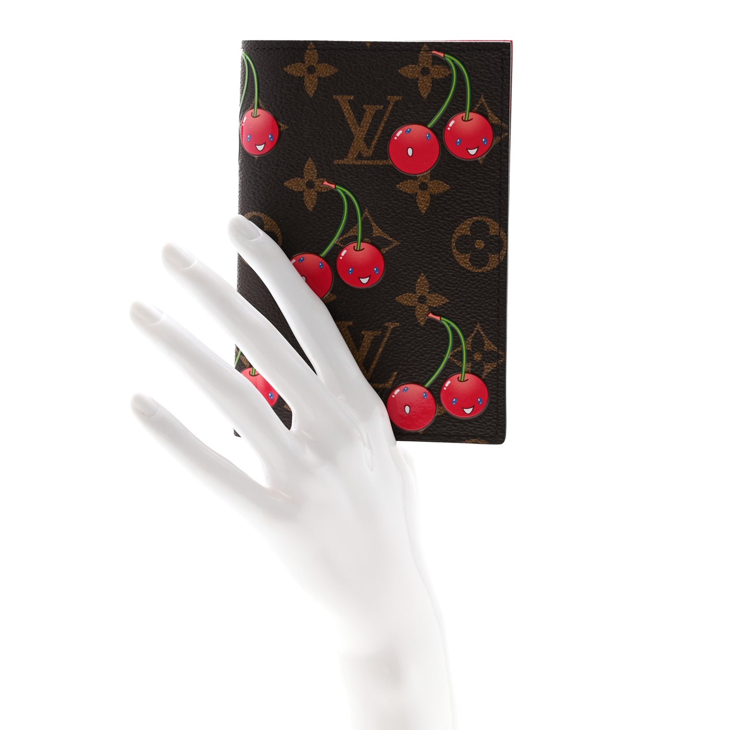 LV X TM Monogram Cerises Passport Cover