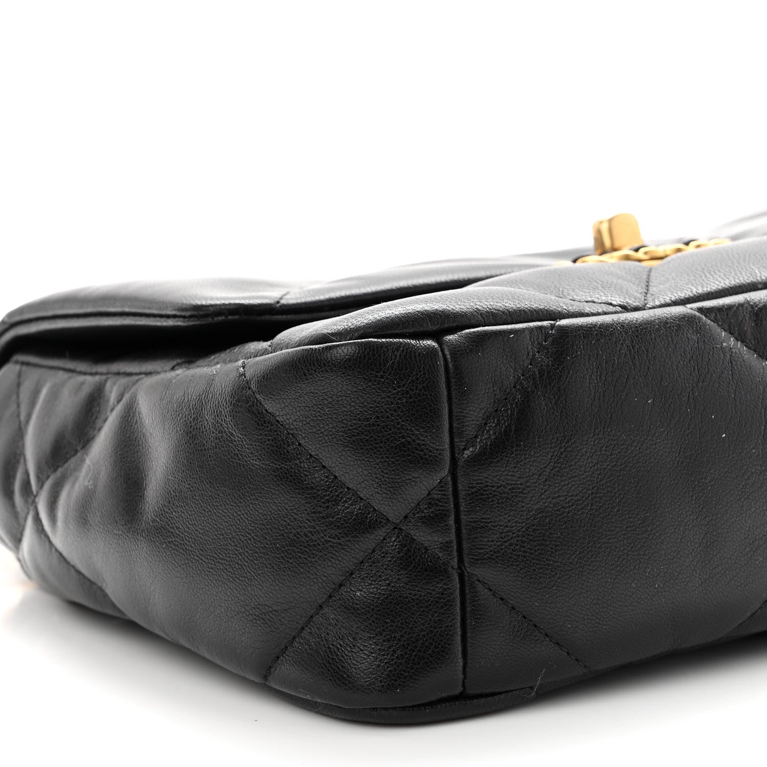 Chanel Shiny Goatskin Quilted Medium Chanel 19 Flap Black 8 of 9