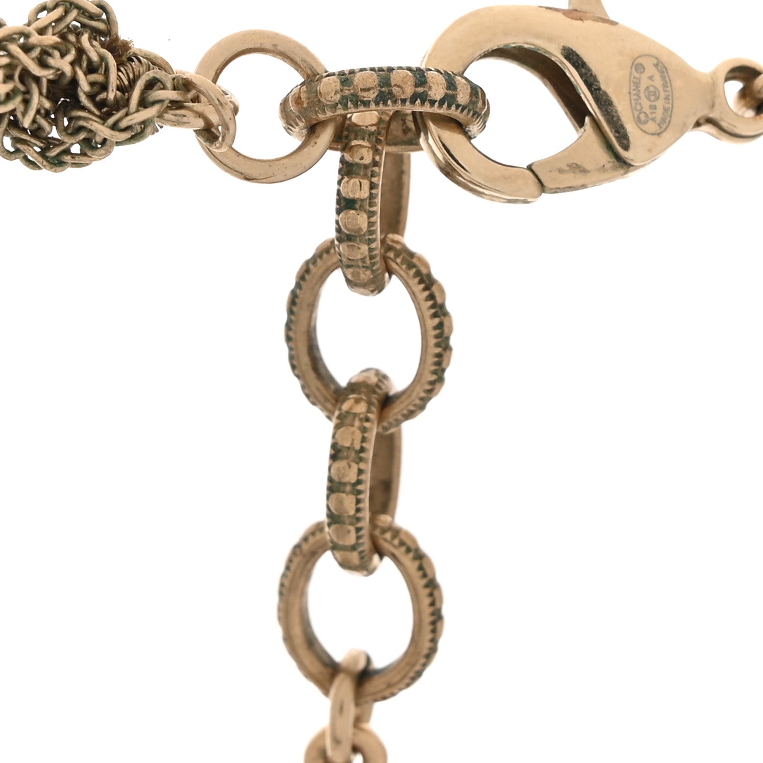 Chanel Pearl Multi Chain Braided Crystal CC Long Necklace  Gold 4 of 6