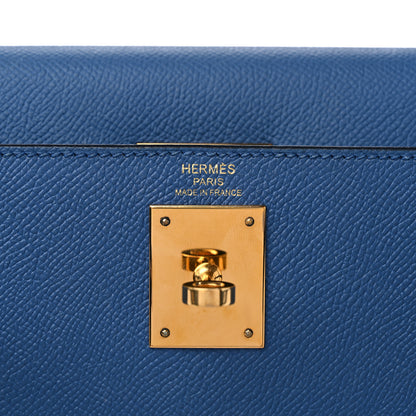 Hermes Epsom Kelly Sellier 28 Bleu Agate 6 of 9