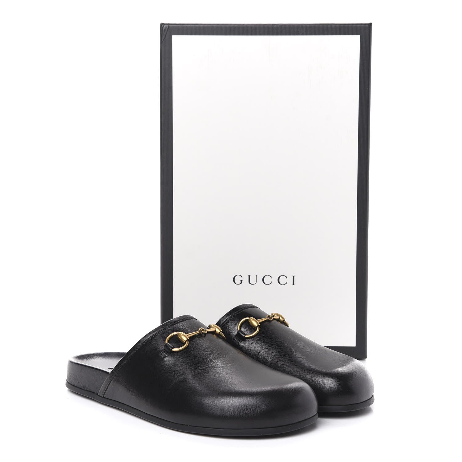 Gucci Malaga Kid Womens Horsebit River Slippers 36 Black 9 of 9