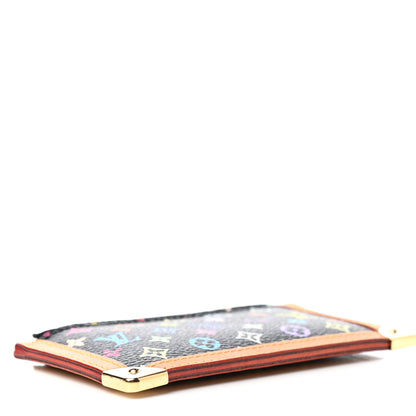 Louis Vuitton Monogram Multicolor Key Pouch Black 4 of 6