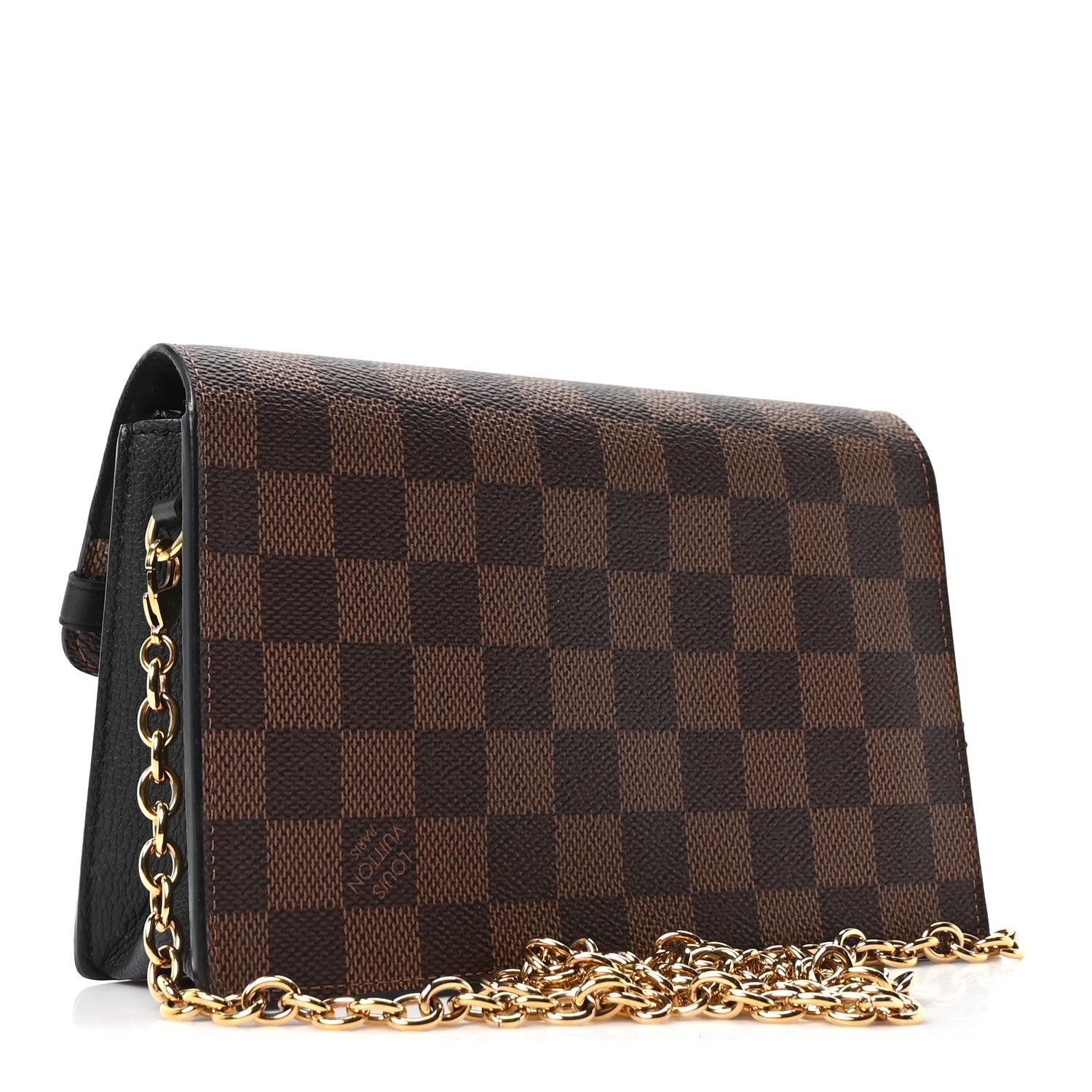 Louis Vuitton Damier Ebene Vavin Chain Wallet Black 5 of 17