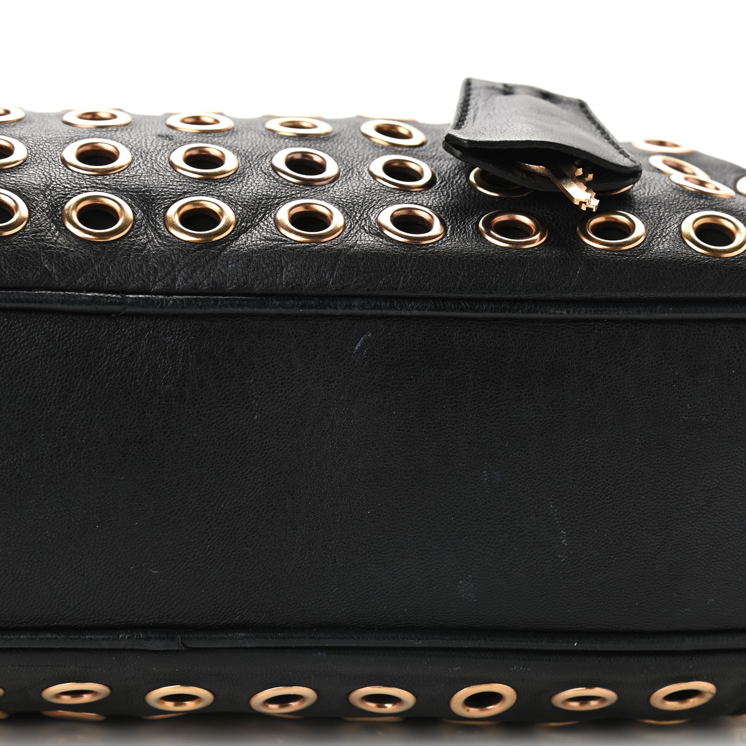 Prada Nappa Metal Grommet Bauletto Black 9 of 9