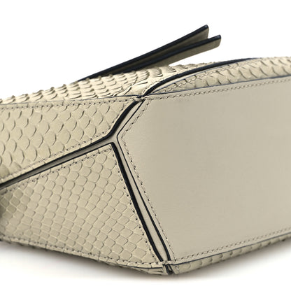 Loewe Snakeskin Mini Puzzle Bag Marble Green 8 of 9